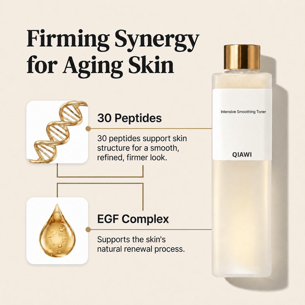 Forehead Firming & Wrinkle Care Toner, Smooth Fine Lines |  Plumping & Longevity Anti‑Aging Facial Toner