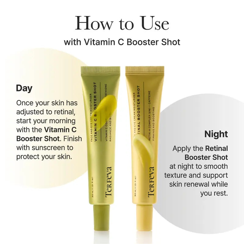 Vitamin C Booster Shot, Pure Vitamin C + Glutathione for Bright, Healthy Skin Glow
