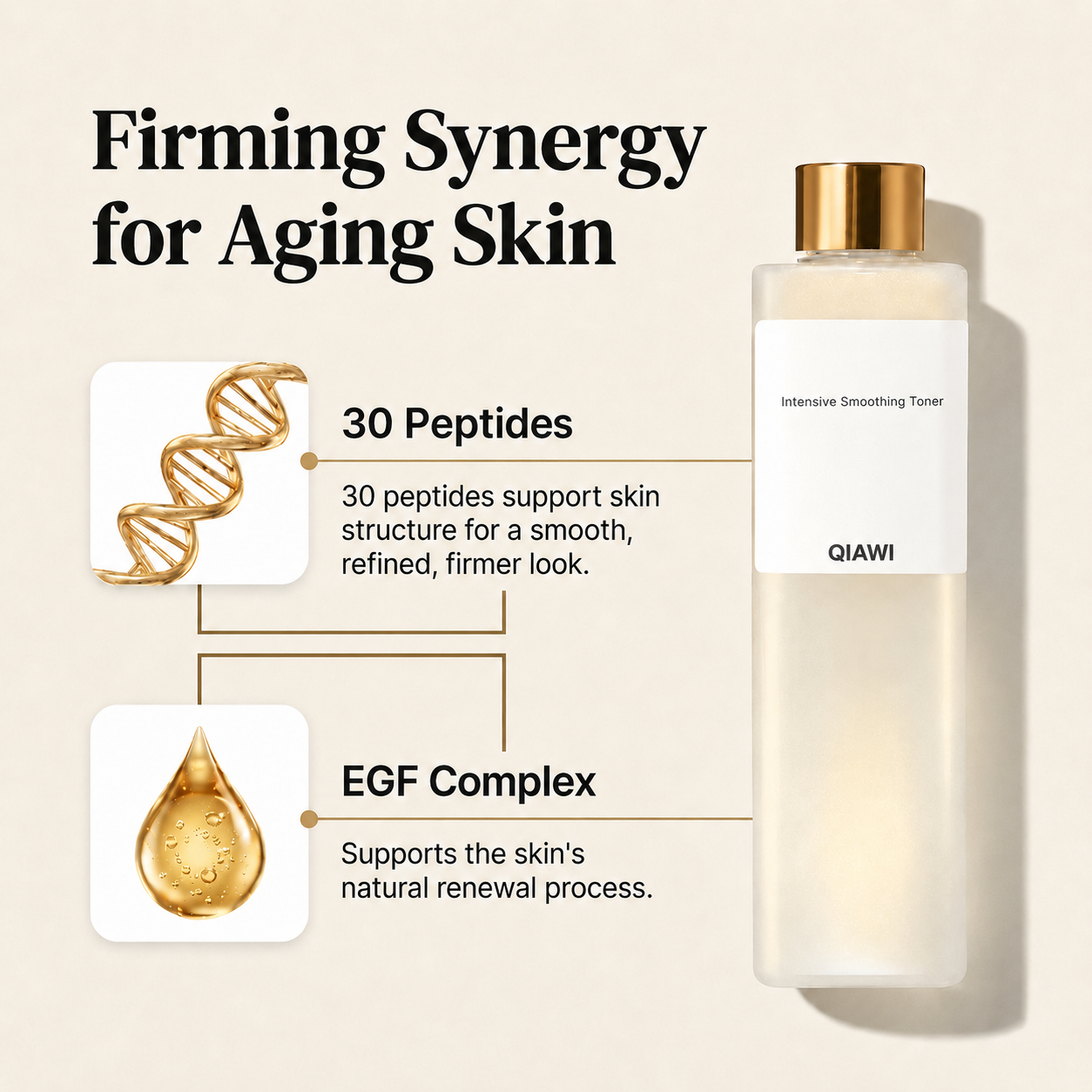 Forehead Firming & Wrinkle Care Toner, Smooth Fine Lines |  Plumping & Longevity Anti‑Aging Facial Toner