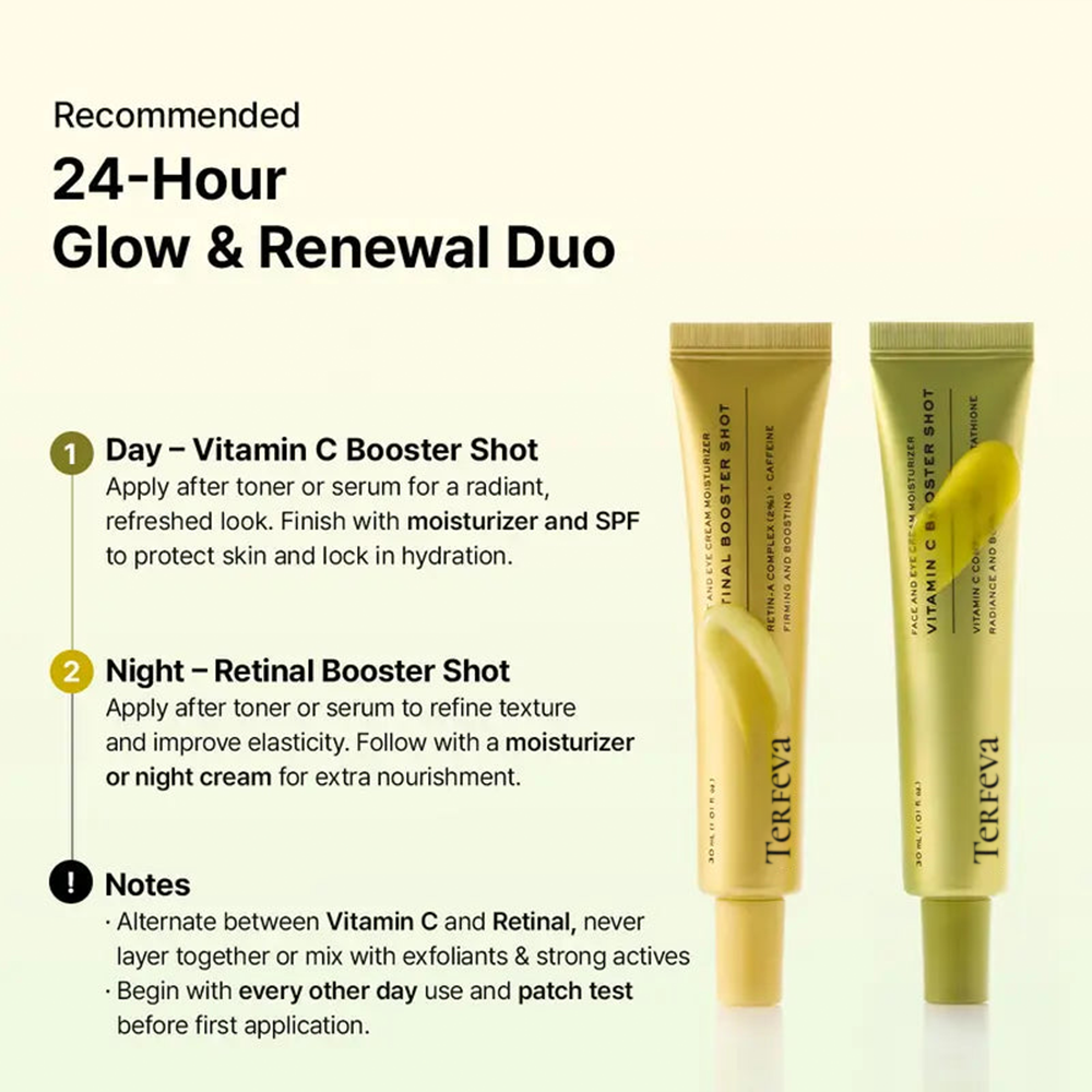 Vitamin C Booster Shot, Pure Vitamin C + Glutathione for Bright, Healthy Skin Glow